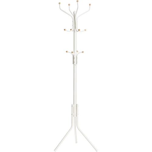 SONGMICS Metal Coat Rack 182 cm Tall Hall Tree White