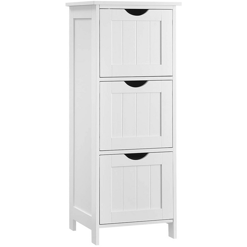 VASAGLE Floor Cabinet with 3 Drawers White