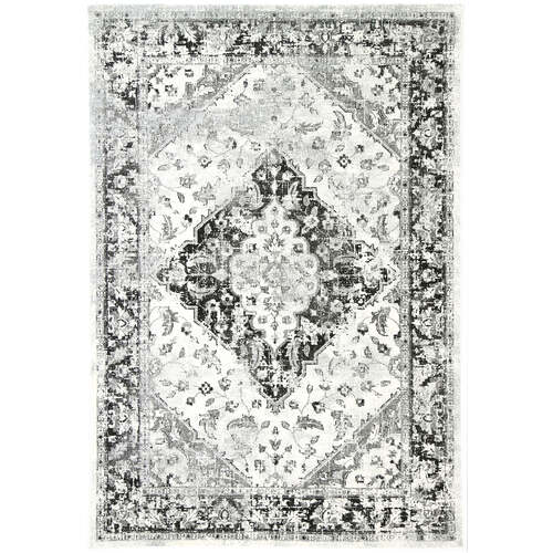 Delicate Grey Traditional Rug 200x290 cm