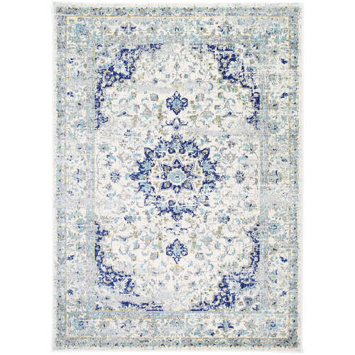 Delicate Navy Blue Traditional Rug 240x330 cm