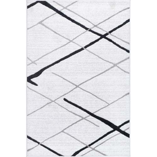 Windjana Abstract Stripe White Rug 280x380cm