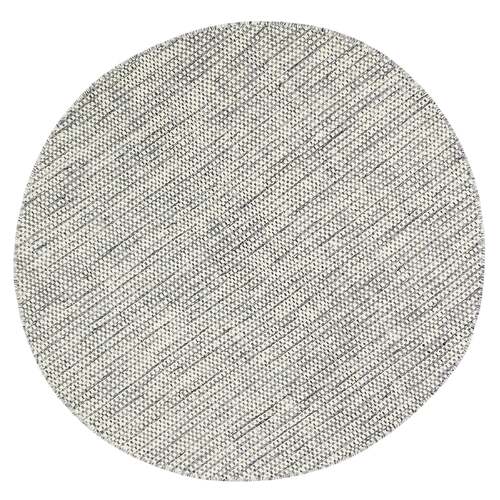 Scandi Grey Reversible Wool Round Rug 150x150 cm Round