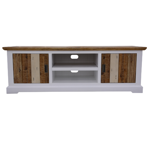 Orville ETU Entertainment TV Unit 180cm 2 Door Solid Acacia Timber - Multi Color