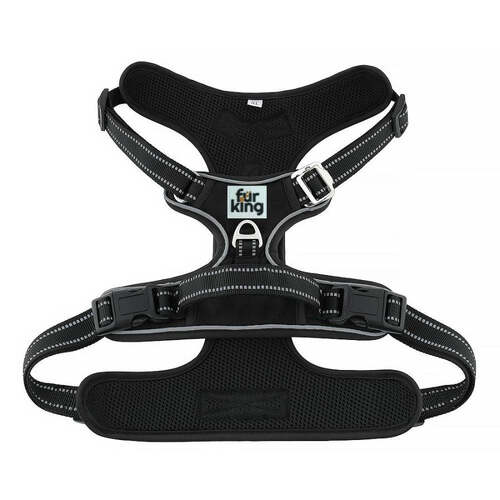 Fur King Ultimate No Pull Dog Harness - Large - Black