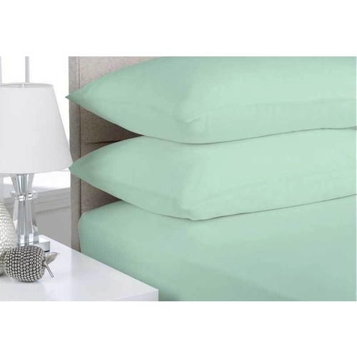 King Size Mint Color Egyptian Cotton Flannelette Sheet Set (3PCS)