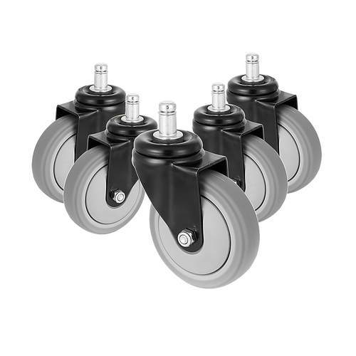 5x Office Chair Caster Wheels Set Heavy Duty & Safe for All Floors w/Universal Fit