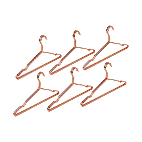 Adult 16.5" Rose Gold Shiny Metal Wire Coat Suit Top Clothes Hangers (60pc per set)