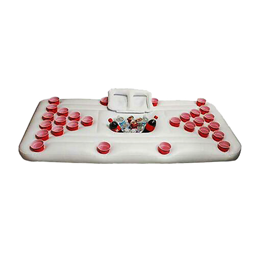 Big PVC Inflatable Beer Pong Raft Floating Pool Party Pong Game Table Lounge Toy