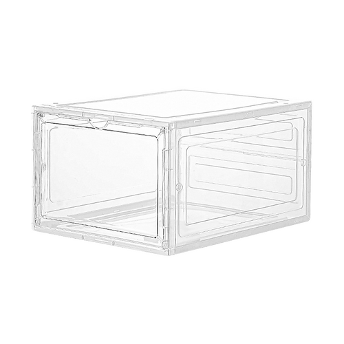 Sneaker Display Case Shoe Storage Organizer Box Stackable Plastic Clear Magnetic