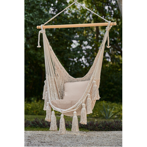 Deluxe Hammock Swing Chair in Plain Cream